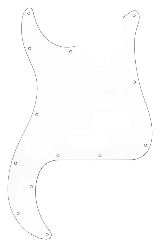 Sadowsky Parts - 21-Fret Hybrid P/J Bass Pickguard - 5-String - White - Lefthand Garantierte Lieferung