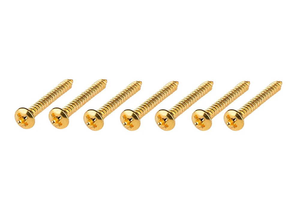 Sadowsky Parts - Bridge Wood Screw, 7 pcs. - Gold Top-Preis